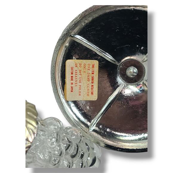 Vintage Apco Designs Glass Grape Cluster Salt & Pepper Shakers Made in Japan - Picture 7 of 7